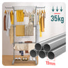 Sechoir a linge etendoir renforce 4 niveaux 125x62x173cm gris - voonot.com