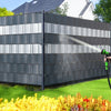 Brise vue occultant PVC 450g/m2 19cm x 140m Gris clair - voonot.com