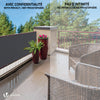 Brise vue occultant en HDPE 230g/m² 1x10m avec attaches de fixation anthracite - voonot.com