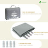 Voile d'ombrage Rectangulaire en Polyester Imperméable avec Kit de Montage 3x4m Gris - voonot.com