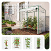 Serre de jardin Serre tomates avec porte et fenetres moustiquaire bache PE renforcee 135g/m2 200x77x170cm Blanc - voonot.com