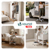 Marche pied pliable en acier portable plateforme antiderapante 38x26cm blanc - voonot.com