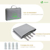 Voile d'ombrage Rectangulaire en Polyester Imperméable avec Kit de Montage 3x4m Gris Clair - voonot.com