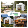 Tonnelle de jardin renforcée 3x3m pliable Barnum avec 4 parois latérales et fenêtres blanc - voonot.com