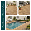 Lot de 16 dalles clipsables exterieures 30x30cm en Composite WPC Couleur bois - voonot.com