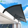 Auvent de porte marquise 200x80 cm en Polycarbonate anti UV Anthracite - voonot.com