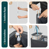 Panier a linge 3 compartiments et sacs amovibles auto ajustant avec couvercle 170L Anthracite - voonot.com
