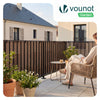Clôture en canisse PVC 100x500cm imitation osier marron - voonot.com
