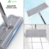 Balai microfibre et Seau Essoreur avec 6 serpillères Réutilisables Balai Plat Double compartiment gris - voonot.com