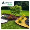 Bordure de jardin PE  flexible 40m avec piquets marron