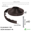 Bordure de jardin PVC flexible 20m avec piquets marron - voonot.com
