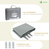 Voile d'ombrage Triangle en Polyester Imperméable avec Kit de Montage 5x5x5m Gris - voonot.com