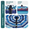 Parasol de jardin 2m avec ancrage sol et sac de transport Bleu mixte - voonot.com