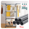 Sechoir a linge etendoir 4 niveaux 126x63x170cm gris - voonot.com