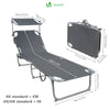 Transat pare soleil Lot de 2 pcs Gris - voonot.com