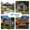 Tonnelle de jardin renforcée 3x3m pliable Barnum avec 4 parois latérales et fenêtres gris - voonot.com