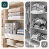 Lot de 6 Sacs de Rangement Drap de Lit Pliable 38,5x33x12cm Gris - voonot.com