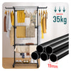 Sechoir a linge etendoir renforce 4 niveaux 125x62x173cm noir - voonot.com