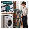 Etendoir a linge telescopique pliable extensible ailes hautes 284x55x122cm metal noir - voonot.com