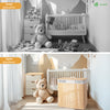 Panier a linge en bambou rectangulaire triple compartiments avec couvercle 150L - voonot.com