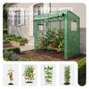 Serre de jardin Serre tomates avec porte et fenetres moustiquaire bache PE renforcee 135g/m2 200x77x170cm Vert - voonot.com