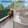 Brise vue occultant en HDPE 150g/m² 1x20m avec attaches de fixation vert - voonot.com