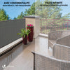 Brise vue occultant en HDPE 150g/m² 1.5x20m avec attaches de fixation gris - voonot.com