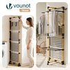Sechoir a linge vertical tour etendoir pliable 4 niveaux 99x69x175.5 cm style bois noir - voonot.com
