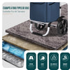 Chariot de course pliable aluminium 2 roues bleu marine - voonot.com