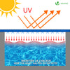 Bache piscine rectangulaire double couche en Polyethylene 160 gr/m2 avec filet ecoulement 5x10m Bleue - voonot.com