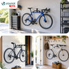 Lot de 2 Support mural velo pliable et reglable metal noir - voonot.com