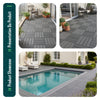 Lot de 11 dalles clipsables exterieures 30x30cm modulaire plastique anthracite - voonot.com