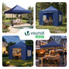 Tonnelle de jardin renforcée 3x3m pliable Barnum avec 4 parois latérales et fenêtres bleu - voonot.com