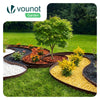 Bordure de jardin plastique flexible 10m avec piquets Marron - voonot.com