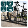 Ratelier range velo acier mural et sol 6 vélos Noir - voonot.com