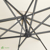 Parasol deporte inclinable Premium carre avec housse protection 3x3m Roma beige - voonot.com
