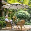 Parasol inclinable 2.70 x 2.40m avec housse de protection beige - voonot.com