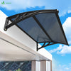 Auvent de porte marquise 120x80 cm en Polycarbonate anti UV Anthracite - voonot.com