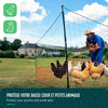 Kit cloture filet a poules PE avec piquets 12m orange - voonot.com