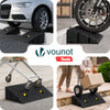 Lot de 2 Rampes de Trottoir en Polypropylene 25x27x13 cm Noir - voonot.com
