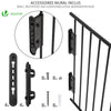 Barriere de securite Grande Version 3.6M 6 Panneaux noire - voonot.com