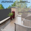 Brise vue occultant en HDPE 150g/m² 1.5x10m avec attaches de fixation anthracite - voonot.com