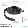 Bordure de jardin PVC flexible 20m avec piquets anthracite - voonot.com