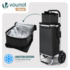 Chariot de course pliable aluminium 2 roues avec sac isotherme noir - voonot.com