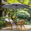 Parasol inclinable 2.70 x 2.40m avec housse de protection gris - voonot.com