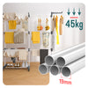 Sechoir a linge etendoir extensible 4 Niveaux 190x64x170cm gris-blanc - voonot.com