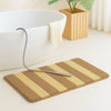 Lot de 2 Tapis de Bain Antidérapant chenille microfibre 60x90cm beige - voonot.com