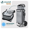 Chariot de course pliable aluminium 2 roues avec sac isotherme gris - voonot.com