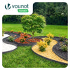 Bordure de jardin PE flexible 10m avec piquets anthracite - voonot.com