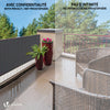 Brise vue occultant en HDPE 150g/m² 1.5x20m avec attaches de fixation anthracite - voonot.com